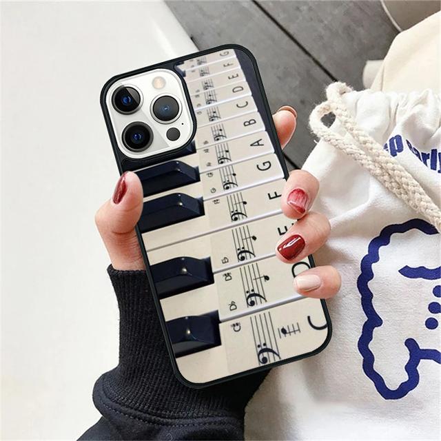 Piano Keys Music Coque Shell For iPhone 17 Air 15 16 14 13 12 Pro Max 11 Pro Max Plus Phone Case Cover