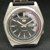 JAPAN VINTAGE SEIKO 5 AUTOMATIC 7009A MENS BLACK COLOR DIAL WATCH a500773-5 R154-a500773