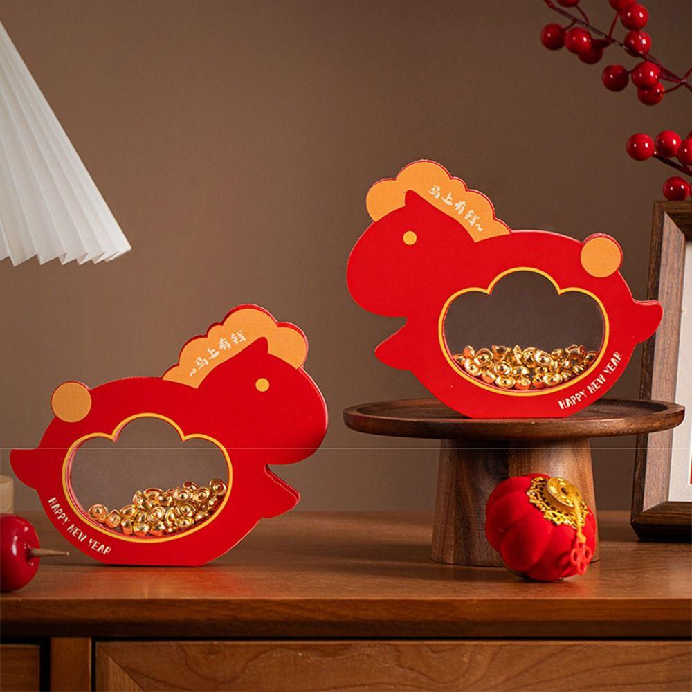 Golden Ingot Year Horse Ornament Chinese Style Horse Shape Ornament New Year Celebration