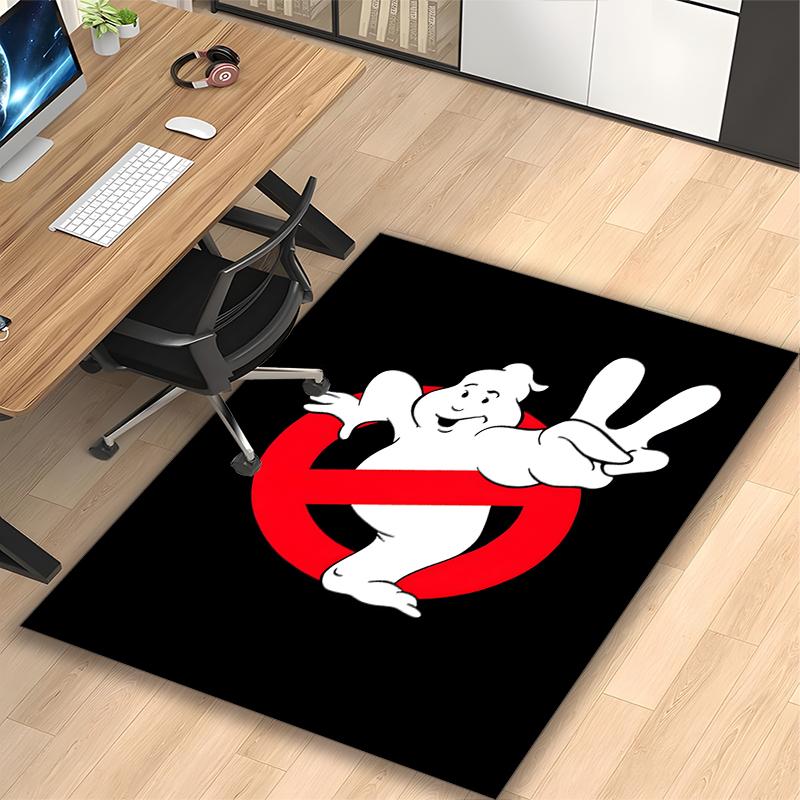 1pc Digital Printed Chair Rug for Home Office Use, Ghostbuster Carpet Appropriate for All Seasons, Soft Area Carpet