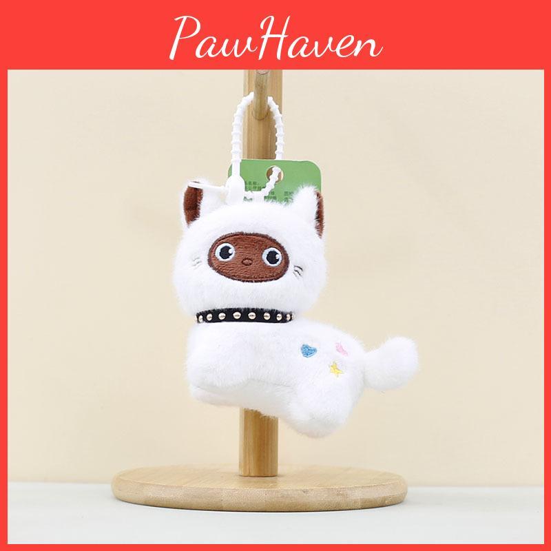 Little Cat Cute Keychain Cartoon Girl Backpack Decorative Pendant Doll Gift