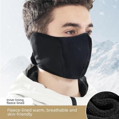 Herren Winter Samt Radmaske mit winddichtem Ohr- und Nackenschutz