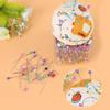 500Pcs Bottle Multicolor Straight Pins Beads Needles Quilting Pins Fabric Covered Pin Cushion Bottle Sewing Craft