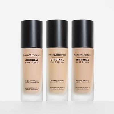 [BareMineral] Original Pure Serum Radiant Natural Liquid Foundation 30ml X 3 (Choose 1)