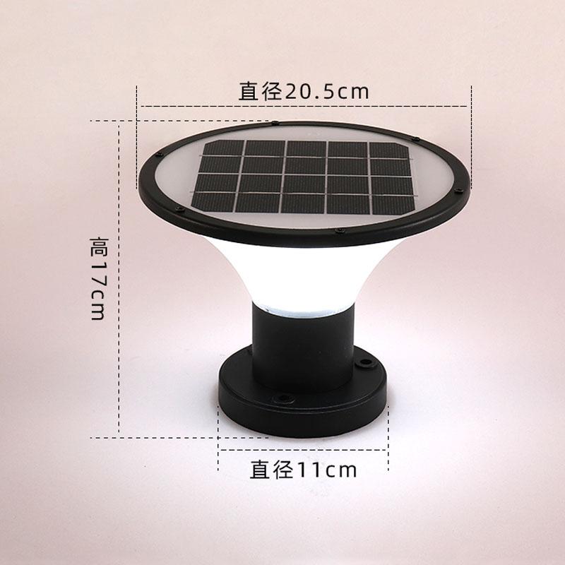 Thrisdar Villa Waterproof Solar Column Head Light Outdoor Lawn Lamps Courtyard Garden Landscape Fence Gate Solar Post Lamp