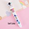 Spaceman Multicolor Ballpoint Pen – Cute Astronaut Design with 10 Press-Action Colors Perfect for Students