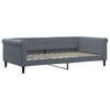 Extendable Daybed with Drawers Dark Grey 100 X 200 Cm Velvet