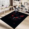 1pc Black Cat Carpet Anti Slip Polyester Floor Mat for office,Bedroom