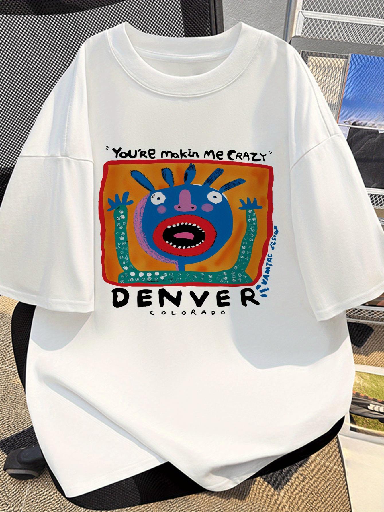 

YOU RE MAKIN ME CRAZY Monster Graphic T-Shirt Unisex Cotton Casual Streetwear S разноцветный