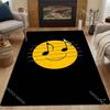 1PC Smiley notes on music staff Print Carpet for Living Room Bedroom Sofa Home Decor Rus Non-slip Floor Mat Luxury Gift