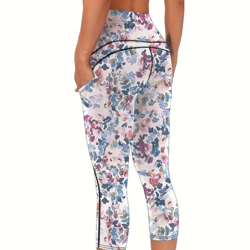 Women S High Waist Printed Yoga Pants Tummy Control For Workout Fitness