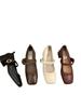 French medium high heel black Mary Jane single shoes women's shoes spring and autumn 2025 new summer skirt evening ladyshoes