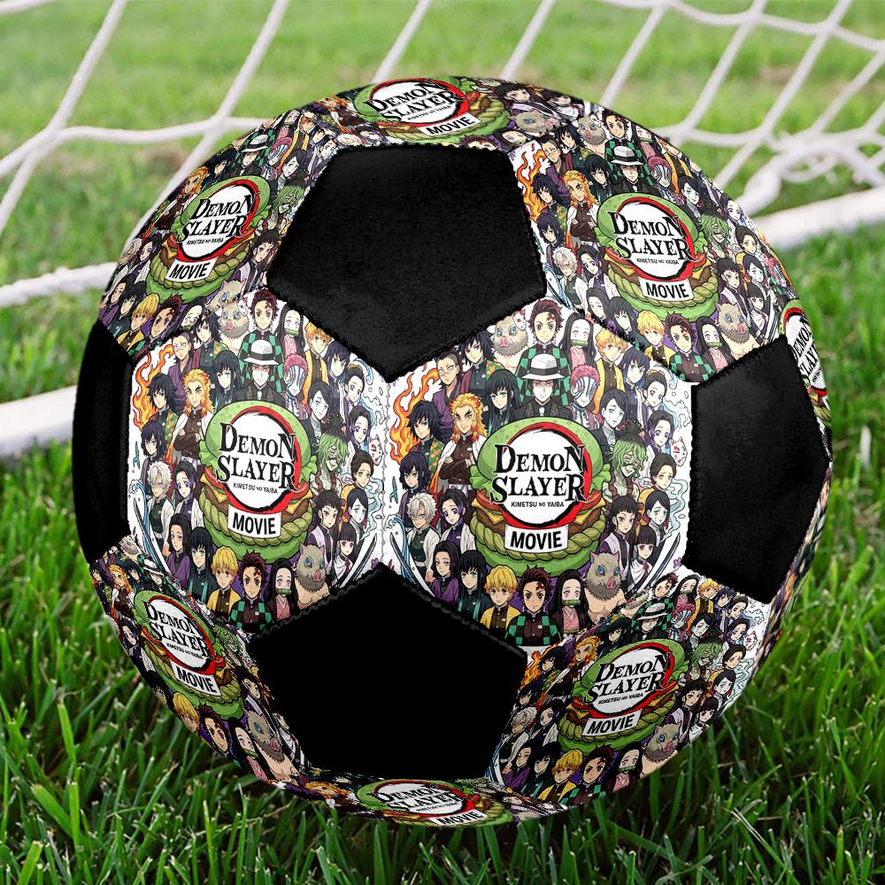 1pc Demon Slayer Kimetsu no Yaiba Football Soccer Ball Size 5 Indoor Soccer Ball Fashion Colorful Backyard Game -Great For Sports Fans Gift HE2