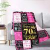 70Th Birthday Celebration Embrace Your Journey And Celebrate With Joy Multipurpose Blanket Customize Your Name Ultrasoft Throw For Sofa Couch Office