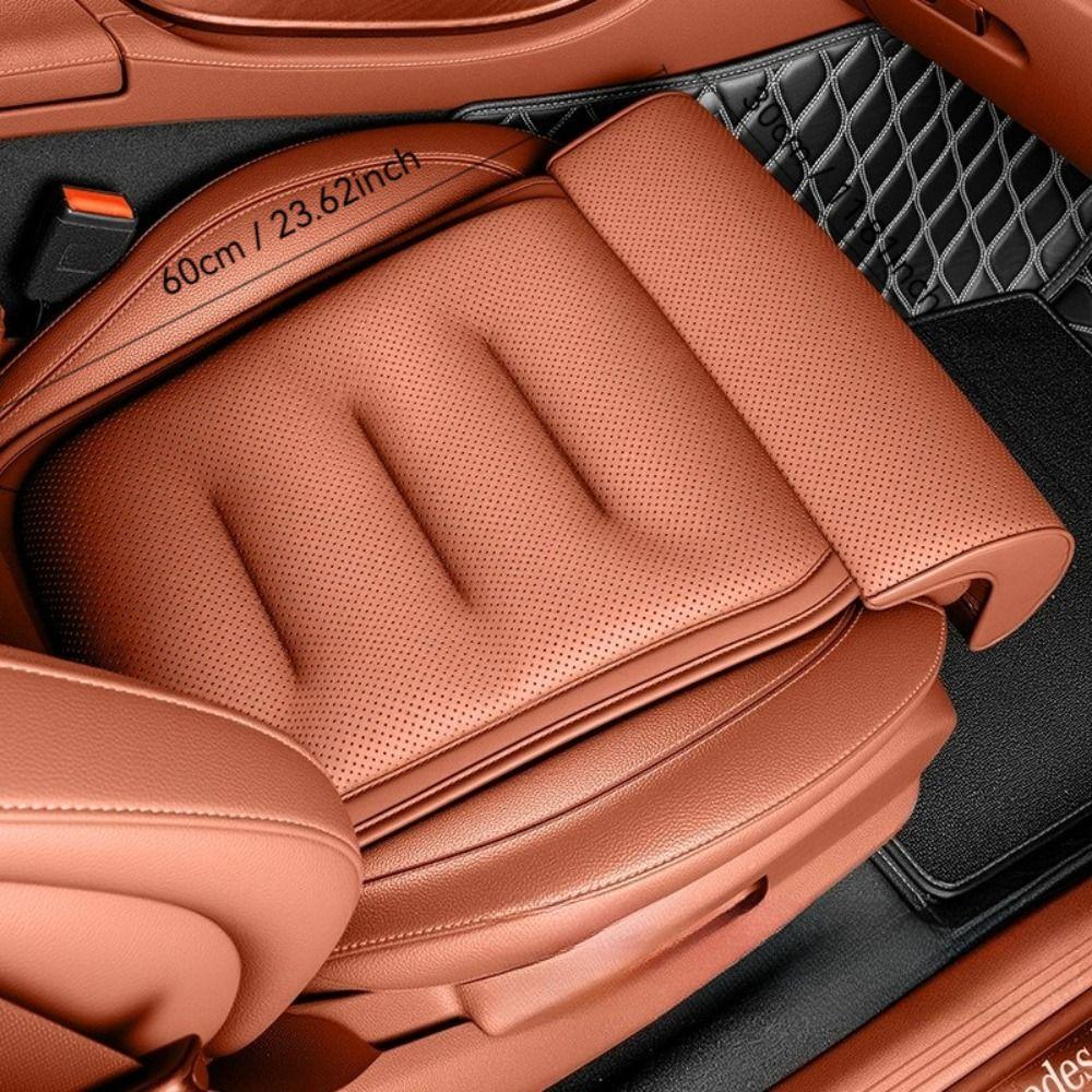 Suede Cover Car Seat Cushion Thick Padding Seat Extender New Memory Foam Leg Support