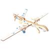 3D Wooden DIY Unmanned Recon Aircraft Model Puzzle - Educational Assembly Toy for Kids