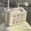 Large Capacity Cute Handbag Makeup Case with Mirror - Portable Travel Cosmetics Bag