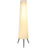 Dimmable Tripod Floor Lamp with Foot Switch, Nordic Standing Lamp with Fabric Shade, 153cm, White and Grey