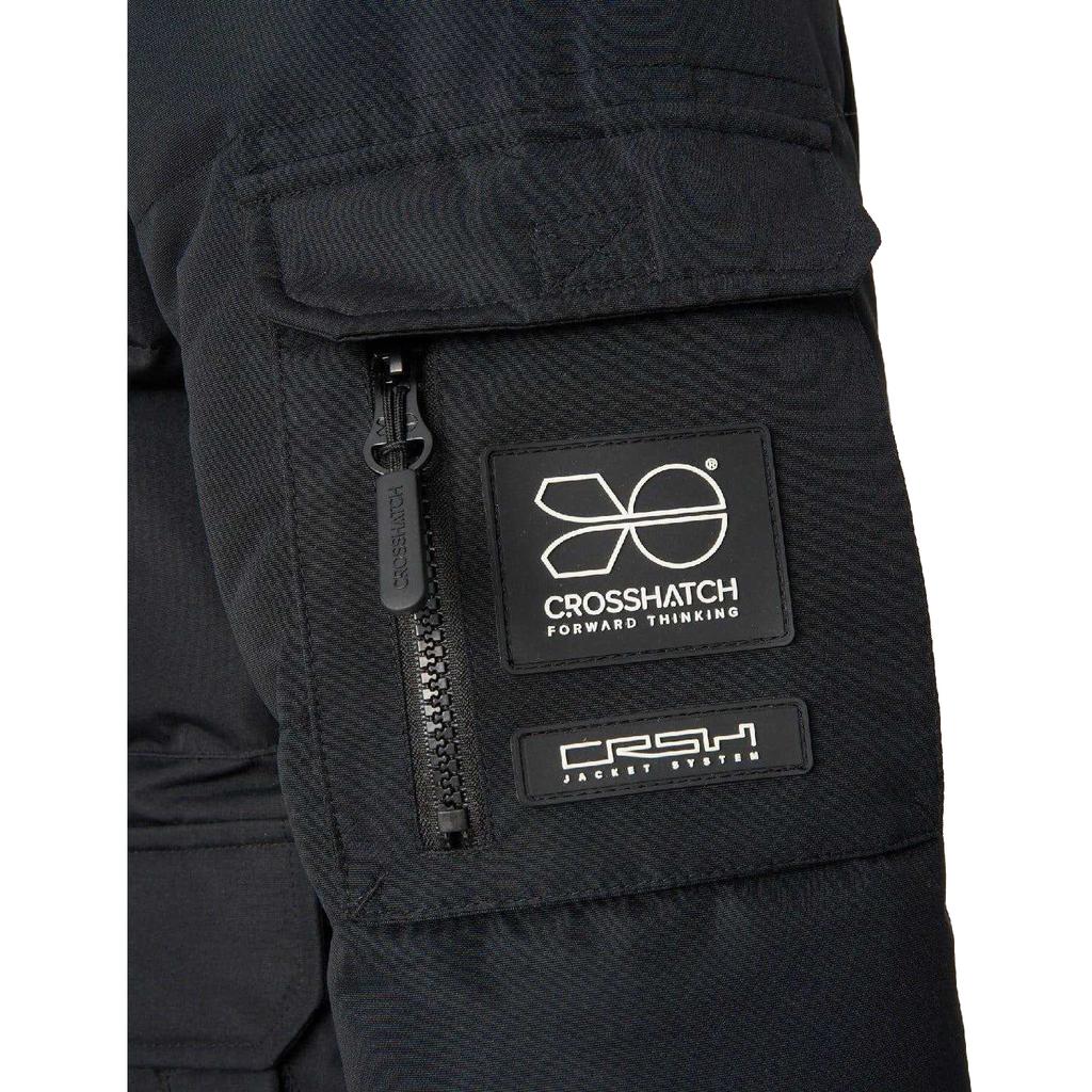 Crosshatch Herren Milwaka Jacke mit Futter aus Kunstfell