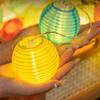 Small Lantern String Lights USB Powered 50 LEDs Waterproof Outdoor Fairy Light for Patio Garden