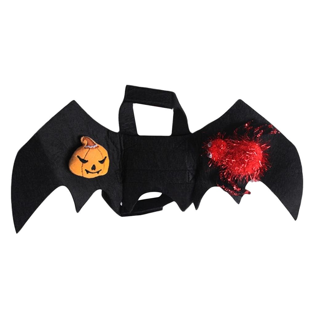 Pet Costume with Pumpkin Theme for Cats and Dogs Halloween Dress-Up Accessories