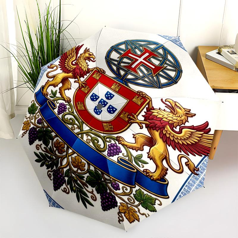 Heritage Honor: Emblem Tradition Folding umbrella Suitable for all seasons 8 paraphenoid bones Sun umbrella travel Gift