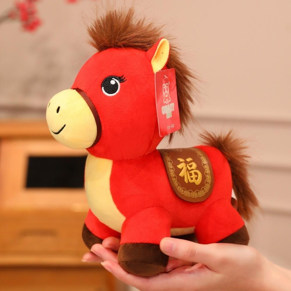 Mascot Dolls Stuffed Horse Toy Cute Zodiac Pony Figurine 2026 Horse Plush Doll  Chinese New Year