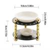 Ceramics Essential Oil Warmer with Tealight Candle Spoon Aromatherapies Wax Melt Burners Diffuser for Relaxation Space