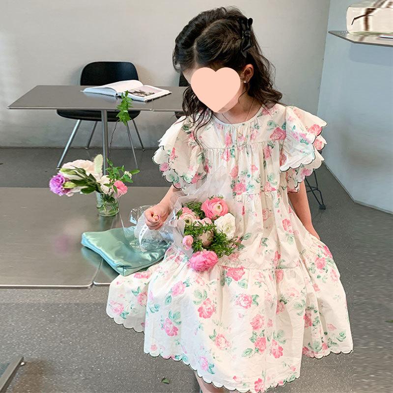 Korean Sweet Floral Princess Dress for Girls - 2024 Summer Fashion