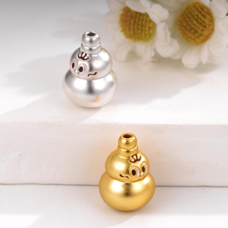 Sterling Silver Chinese Medicine Elixir Gourd Handmade Beading Rope Jewelry Accessory