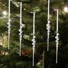 5/12Pcs Acrylic Christmas Hanging Pendants Snow Beads Star Xmas Tree Embellishment  for Christmas