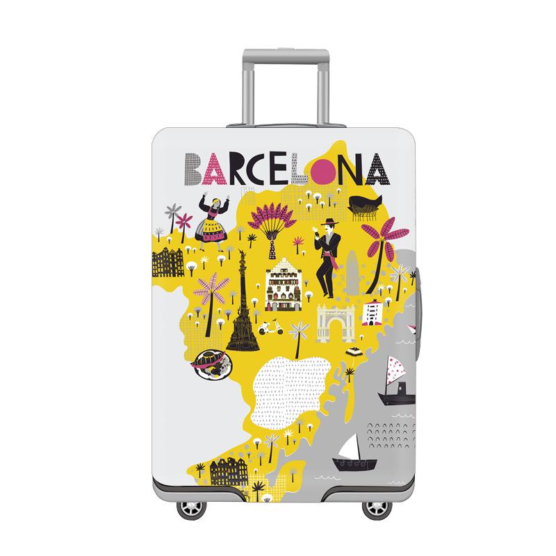 Vlastní elastický potah na kufr, zesílená ochrana proti prachu s potištěným obrázkem