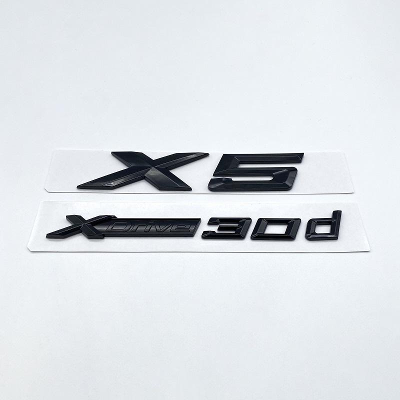 Glossy Black 3D Letters XDrive 28i 30i 36i 40i 50i 30d ABS Emblem for BMW X5  E70 F15 G05 Series Car Trunk Logo Sticker