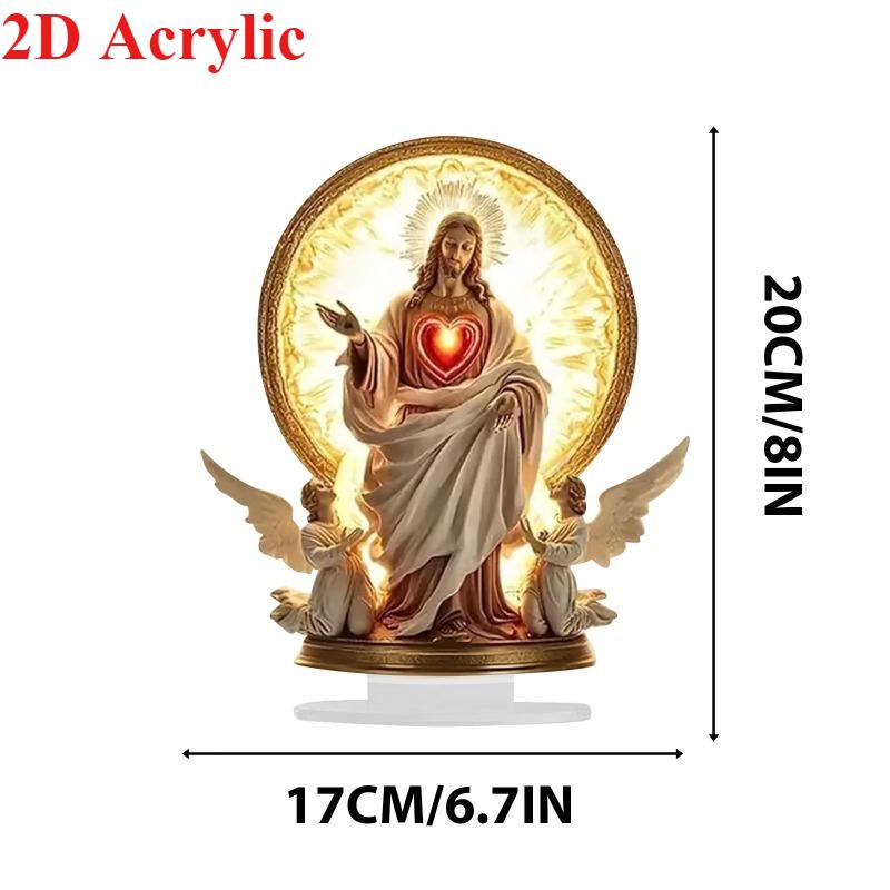 

Exquisite Acrylic 2D Angel Home Ornament Office Desktop Living Room Decors Perfect Christmas New Year Gift for Friends