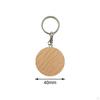 10Pcs Unfinished Wood Keyring Wooden Keychain Ornament Accessories Key Chain Bulk Decoration Craft