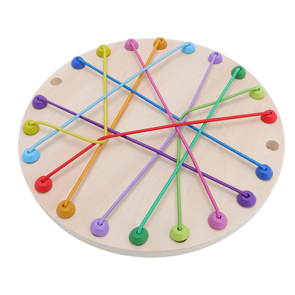 Wooden Rope Puzzle Game Interactive Multi Level Twisted Rope Untangling Game for Toddlers