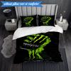 Set Biancheria da Letto 3 Pezzi Monster Drink, Include 1 Copripiumino e 2 Federe Perfetto per Camera da Letto, Dormitorio, Regalo di Natale per Fan