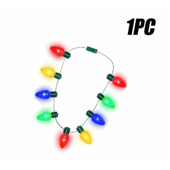 Lumini LED puternice de Crăciun Colier cu sclipici colorat Lampă decorativă 9 lumini Lanternă luminescentă Iluminat pentru festival