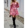 Women's Dresses Elegant and Elegant V-neck Printed A-line Dress