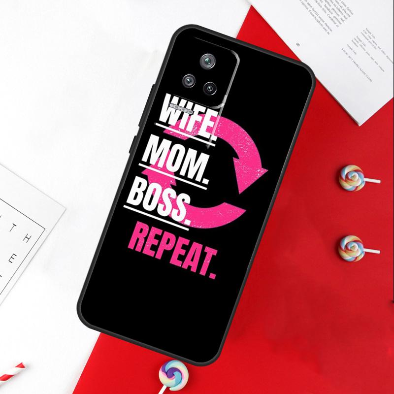 Wife Mom Boss Quotes Cover For Xiaomi 14 Ultra 15 13 11T 12T 13T 14T Pro POCO X7 Pro X3 X5 X6 M6 F5 F6 Pro Case
