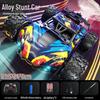 Six-Wheel Alloy Remote Control Off-Road Stunt Car with Gesture Sensing and Spray for Kids