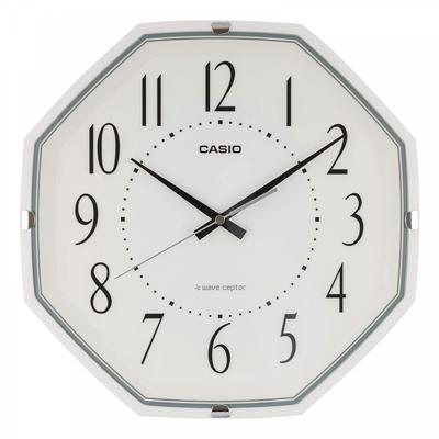 Wall Clock Radio White Diameter 33cm Analog Octagonal IQ-1007J-7JF