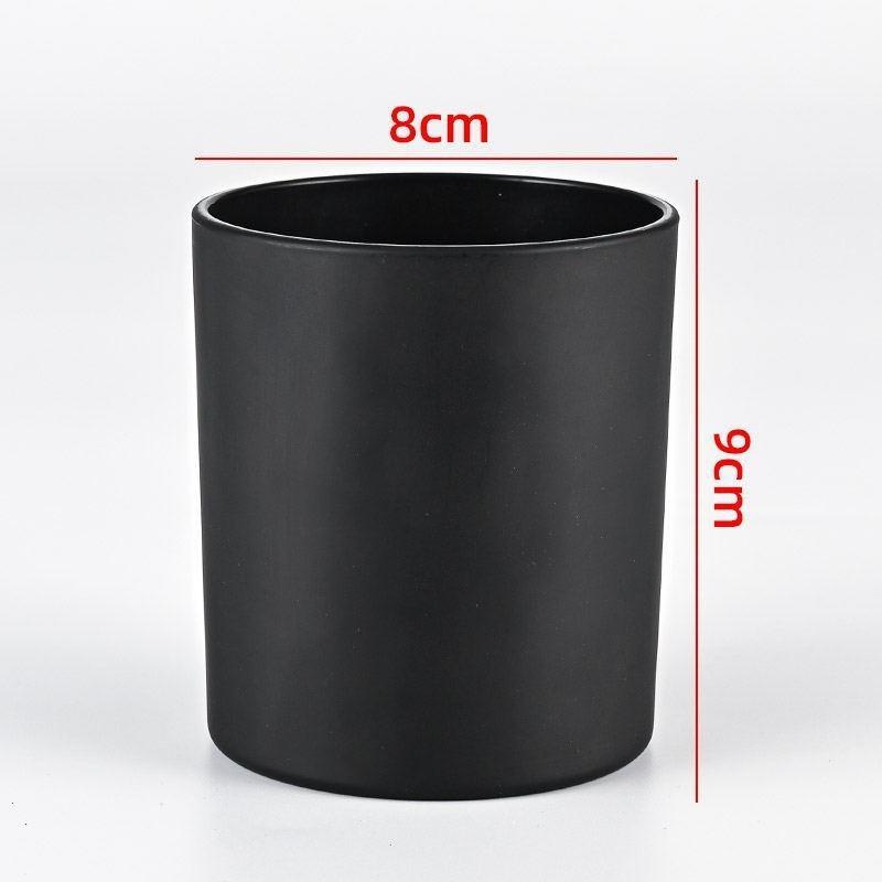Colored Frosted Glass Candle Jar with Optional Lid - Creative Wide Mouth Design