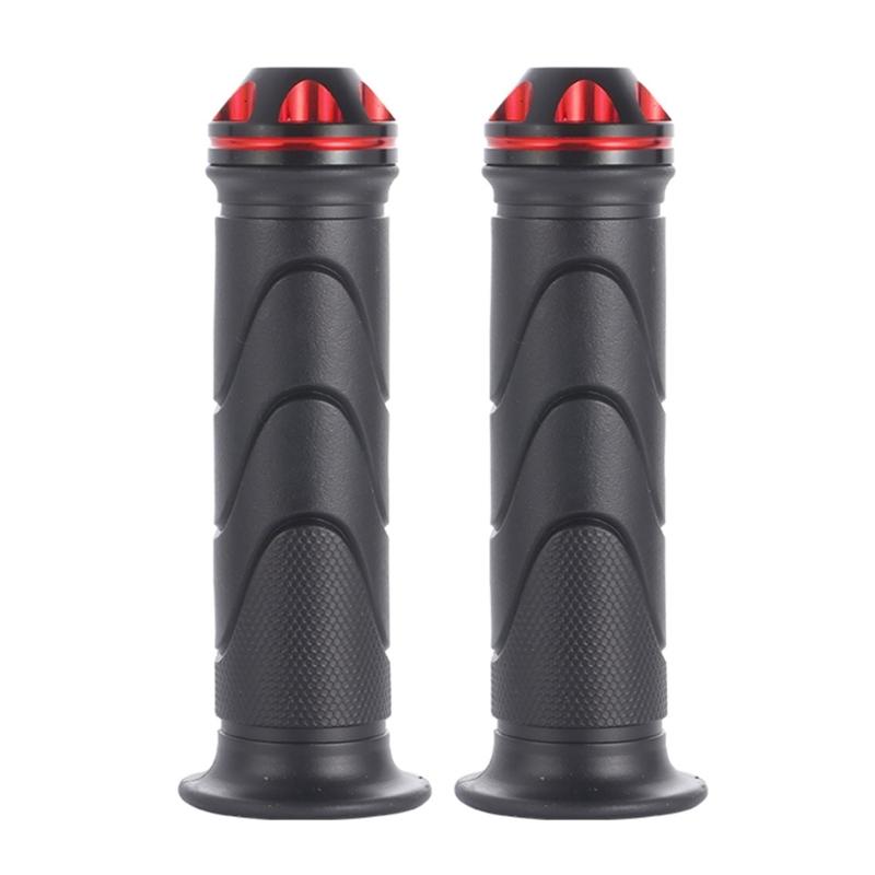 Universally Motorcycle Hand Grips Rubber End Thrusters Grip Handlebar Grips for Scooter Electric Bike Modification
