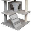 VidaXL Arbre à chat avec griffoirs en sisal 125 cm Gris