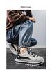 Men's Spring 2025 Breathable Casual White Sneakers, Non-Slip Soft Sole Trendy Dad Shoes