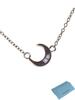 [fe-fe×phiten] [Fefe] Fefe Titanium Women's Necklace Phiten Moon Pendant 38 Diamond [Set] 2-Piece Set (Necklace and Jewelry Kotobuki Polishing Cloth)