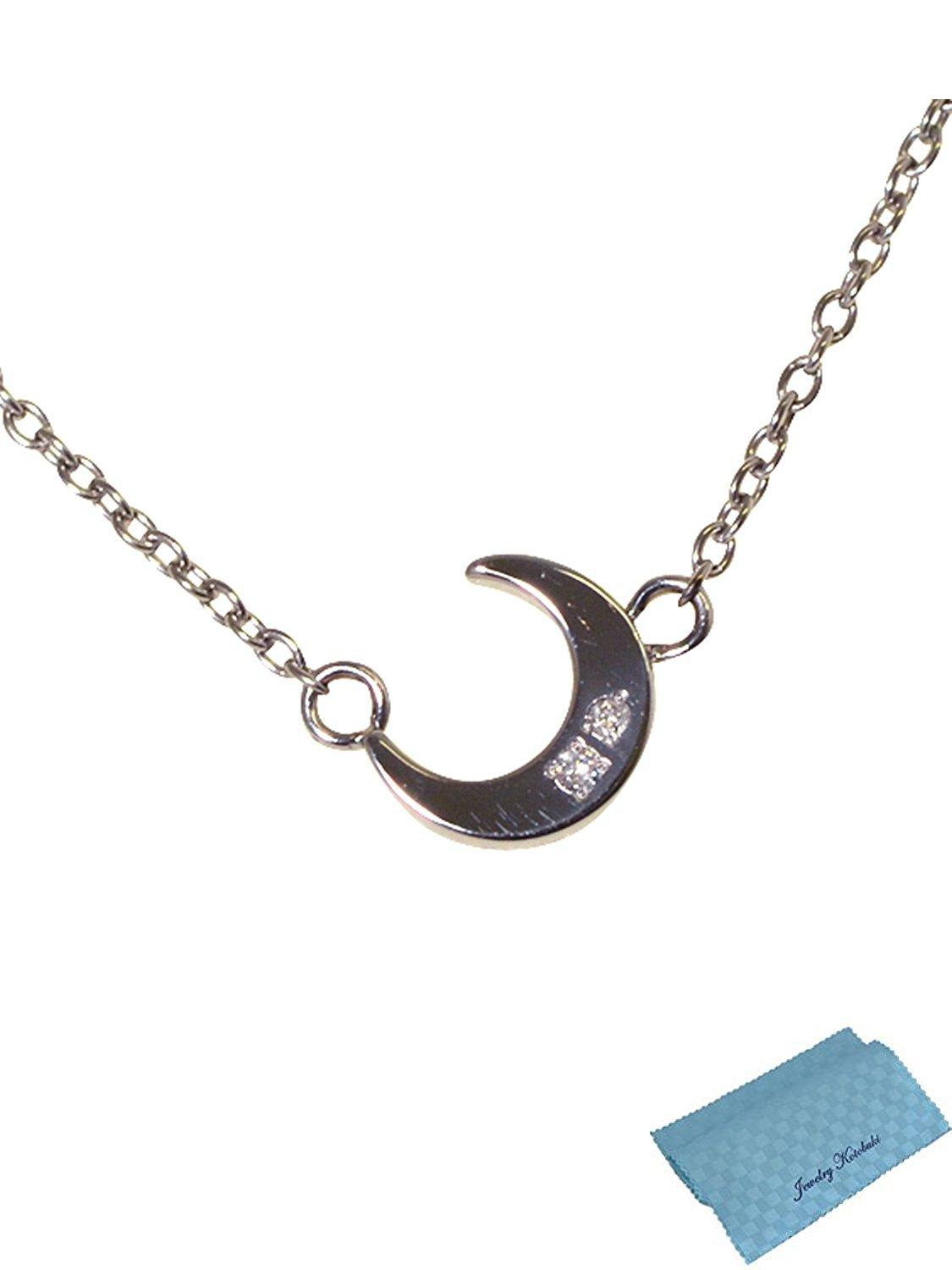 

[fe-fe×phiten] [Fefe] Fefe Titanium Women s Necklace Phiten Moon Pendant 38 Diamond [Set] 2-Piece Set (Necklace and Jewelry Kotobuki Polishing Cloth)