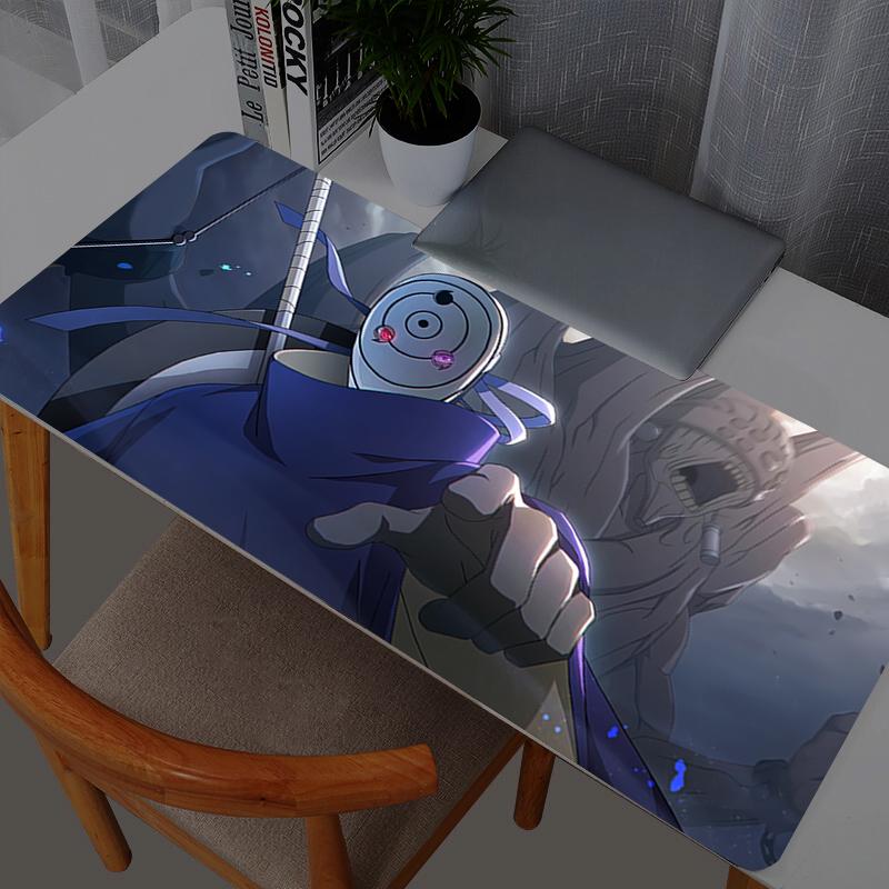 Naruto Obito Uchiha Игровые коврики для мыши Extra Large Коврик для компьютерного игрока Ноутбука Клавиатуры Коврик для мыши Нескользящий Резиновый Ковер для стола 800x300x2mm