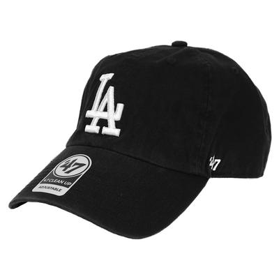 Los Angeles Dodgers 47 Clean Up LA Cap, Men's/Women's, Logo, Low-Profile Cap, MLB, Black/White